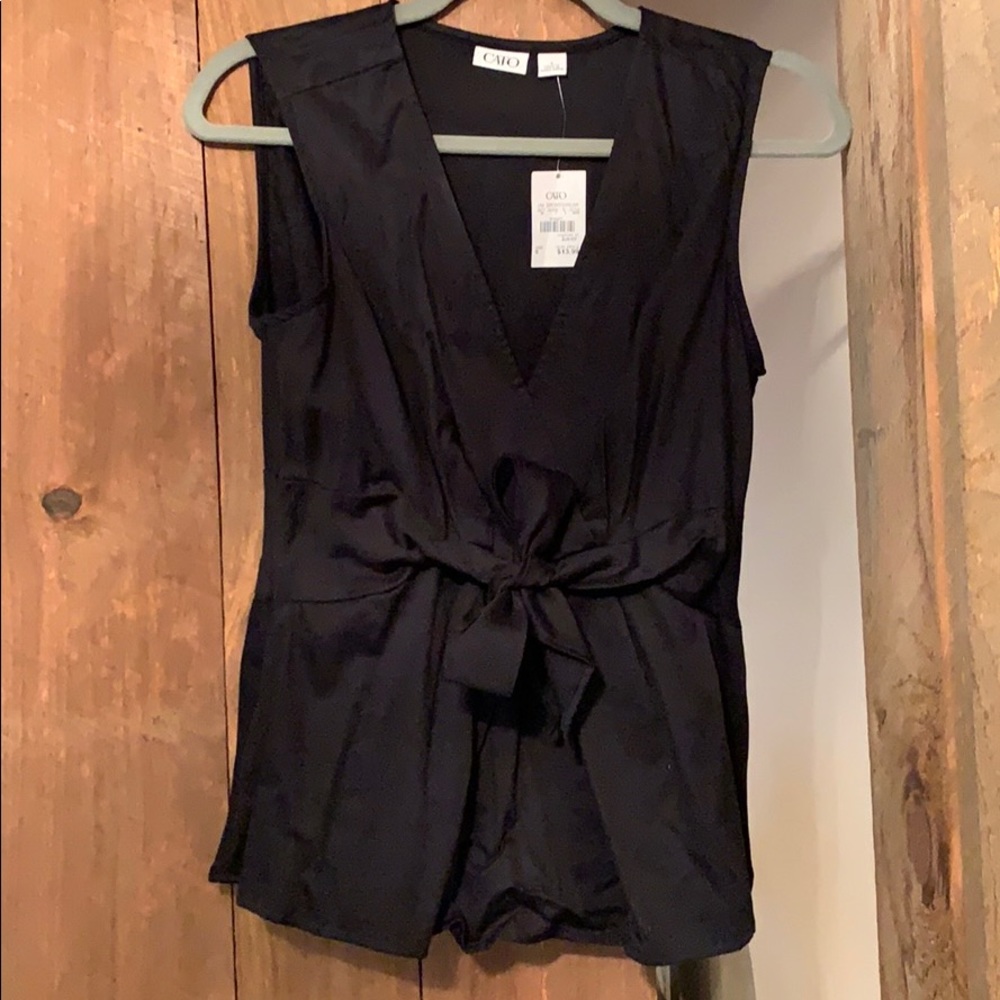 NWT Cato faux wrap top